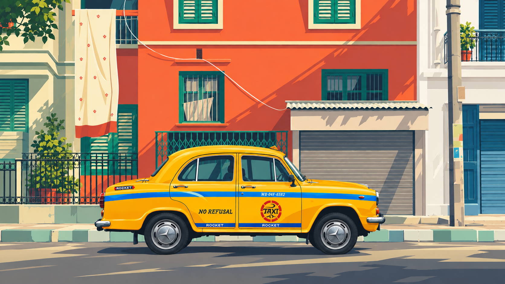 Yellow Taxi Background